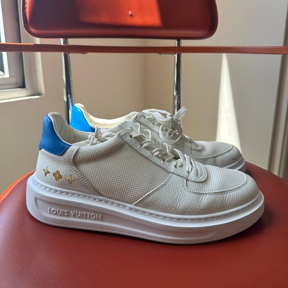 Louis Vuitton Calfskin White Monogram Beverly Hills Sneakers - Picture 1 of 11